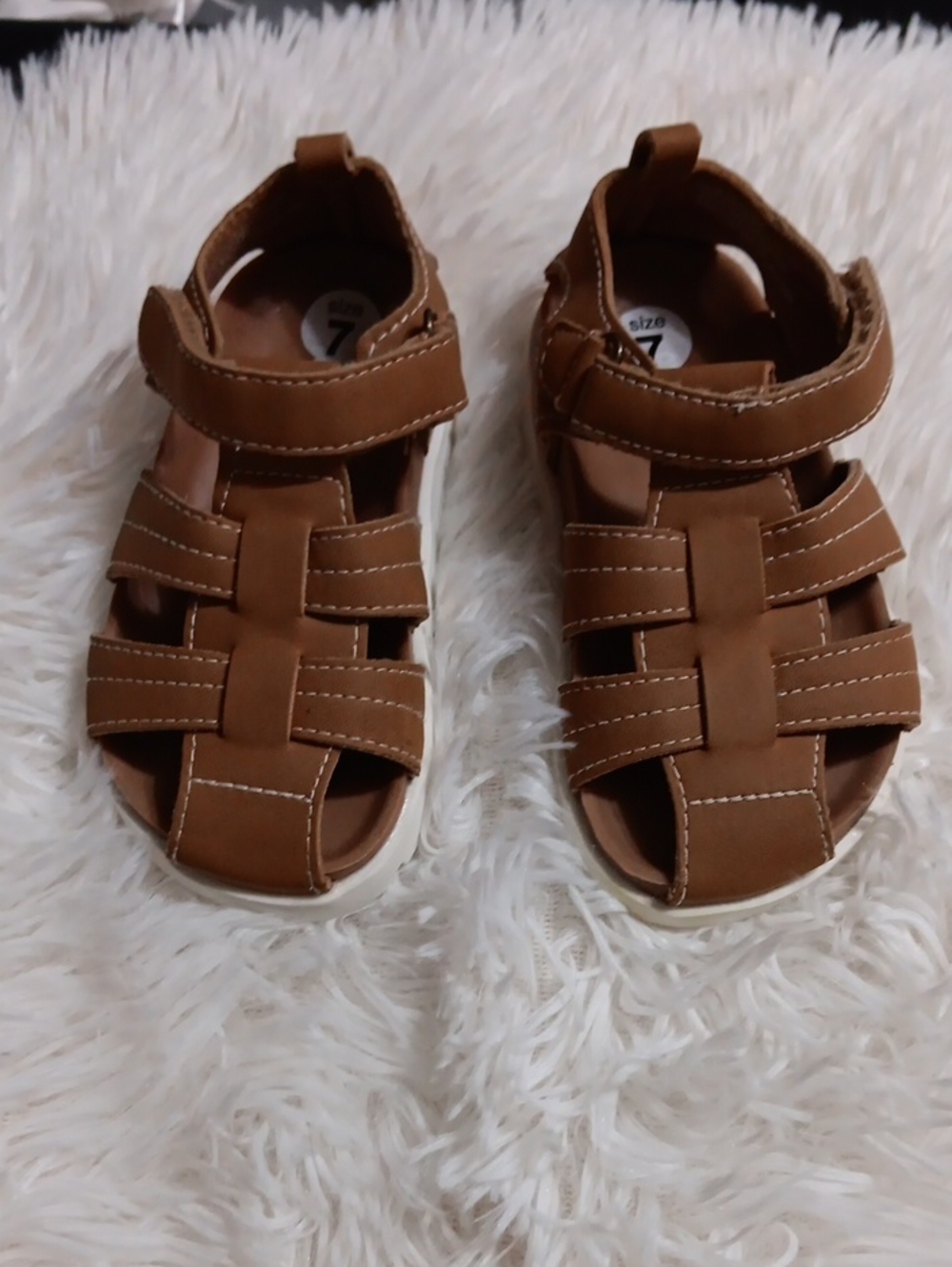Gymboree Brown Strappy Closed-Toe Kids Sandals